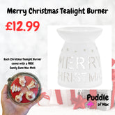 White Merry Christmas Burner