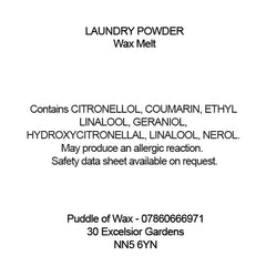 Laundry Powder Wax Melts