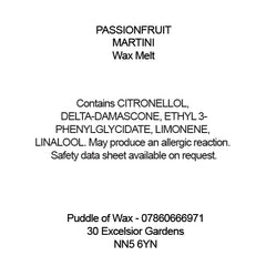 Passionfruit Martini Wax Melts