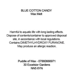 Blue Cotton Candy Wax Melts