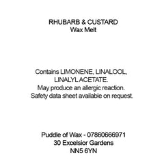 Rhubarb & Custard Wax Melts