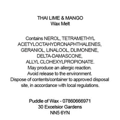 Thai Lime & Mango Wax Melts