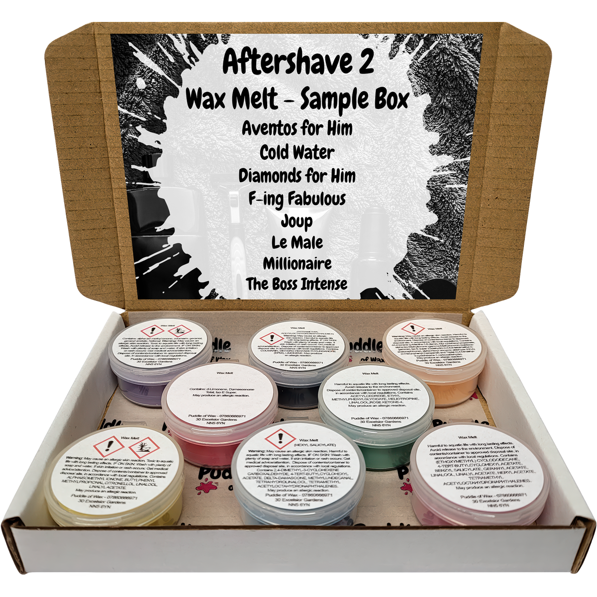 Aftershave 2 Wax Melt Sample Box