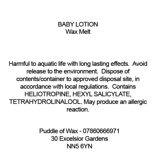 Baby Lotion Wax Melts