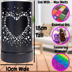 Black Hearts Colour Changing Electric Burner