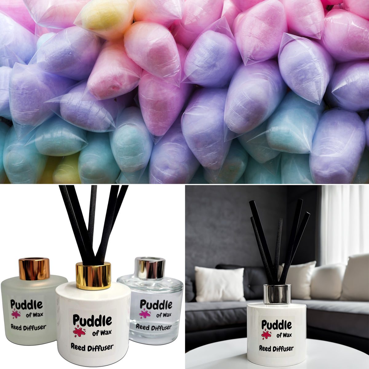 Blue Cotton Candy Reed Diffuser