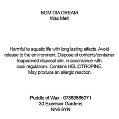 Bom Dia Cream Wax Melts