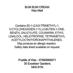 Bum Bum Cream Wax Melts