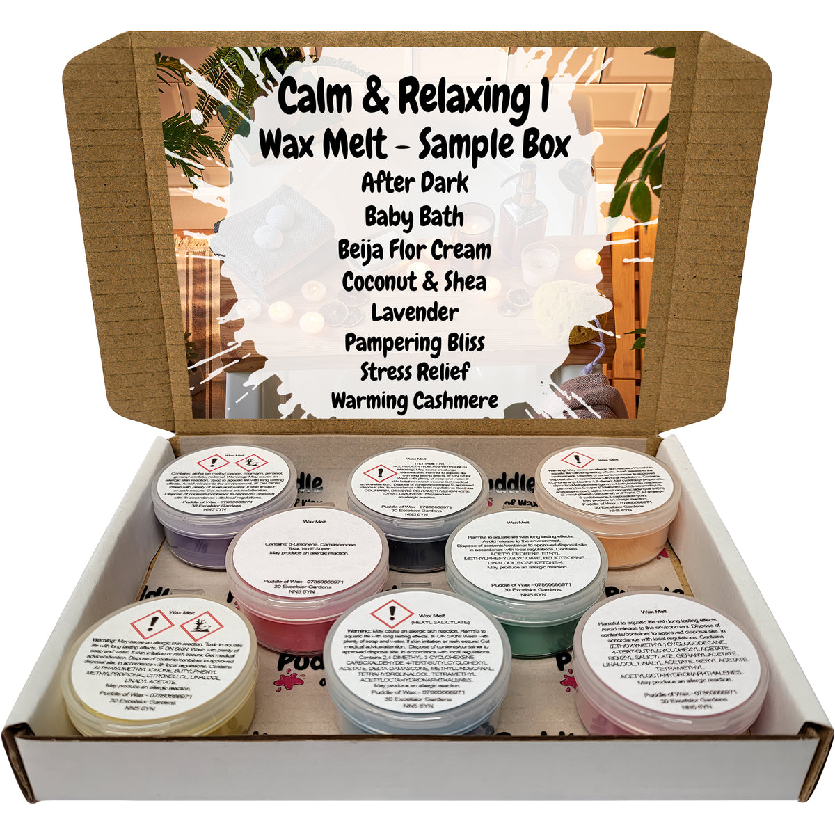 Calm & Relaxing 1 Wax Melt Sample Box