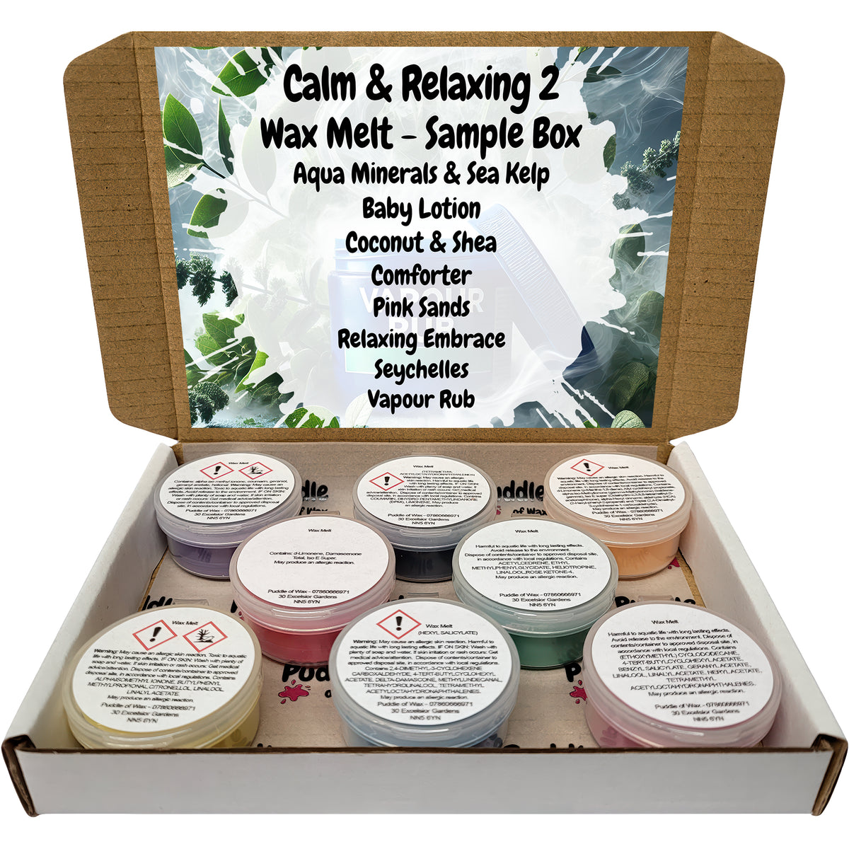 Calm & Relaxing 2 Wax Melt Sample Box