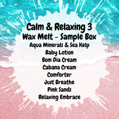 Calm & Relaxing 3 Wax Melt Sample Box