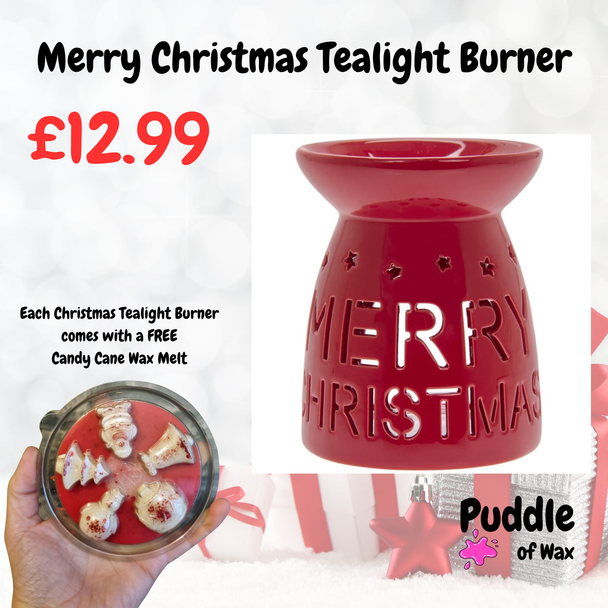 Red Merry Christmas Burner