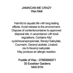 Jamaican Me Crazy Wax Melts