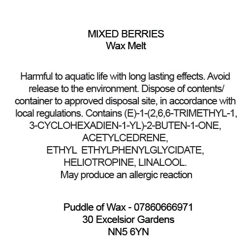 Mixed Berries Wax Melts