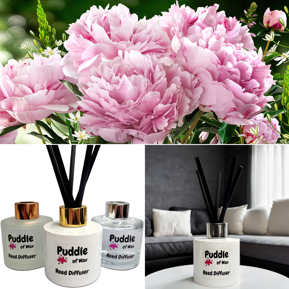 Peony & Blush Suede Reed Diffuser