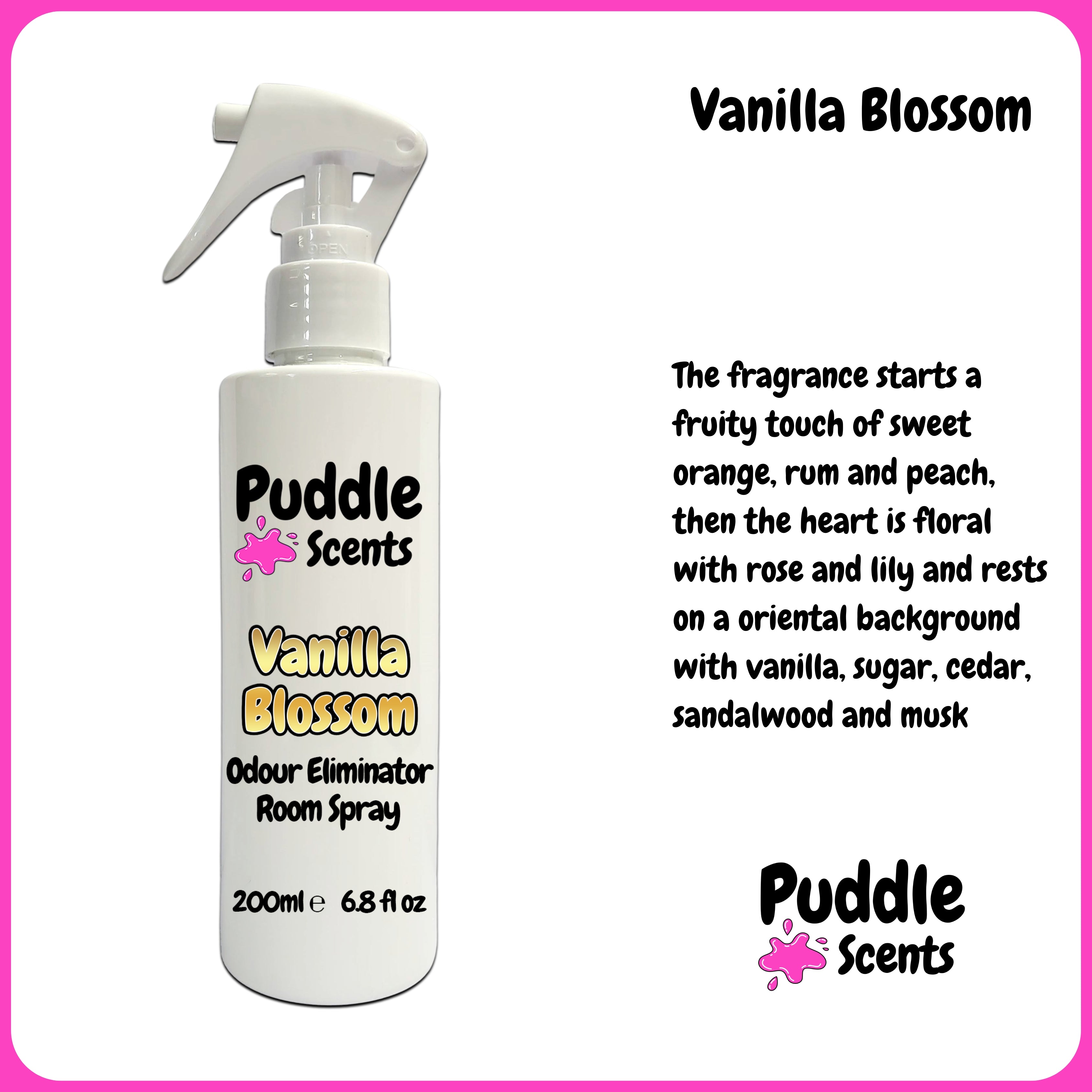 Vanilla Blossom Odour Eliminator Room Spray Scent Description
