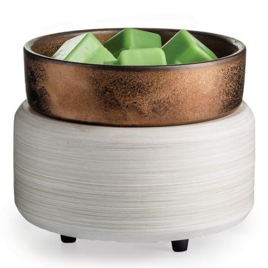 White Wash & Bronze Electric Burner/Melter