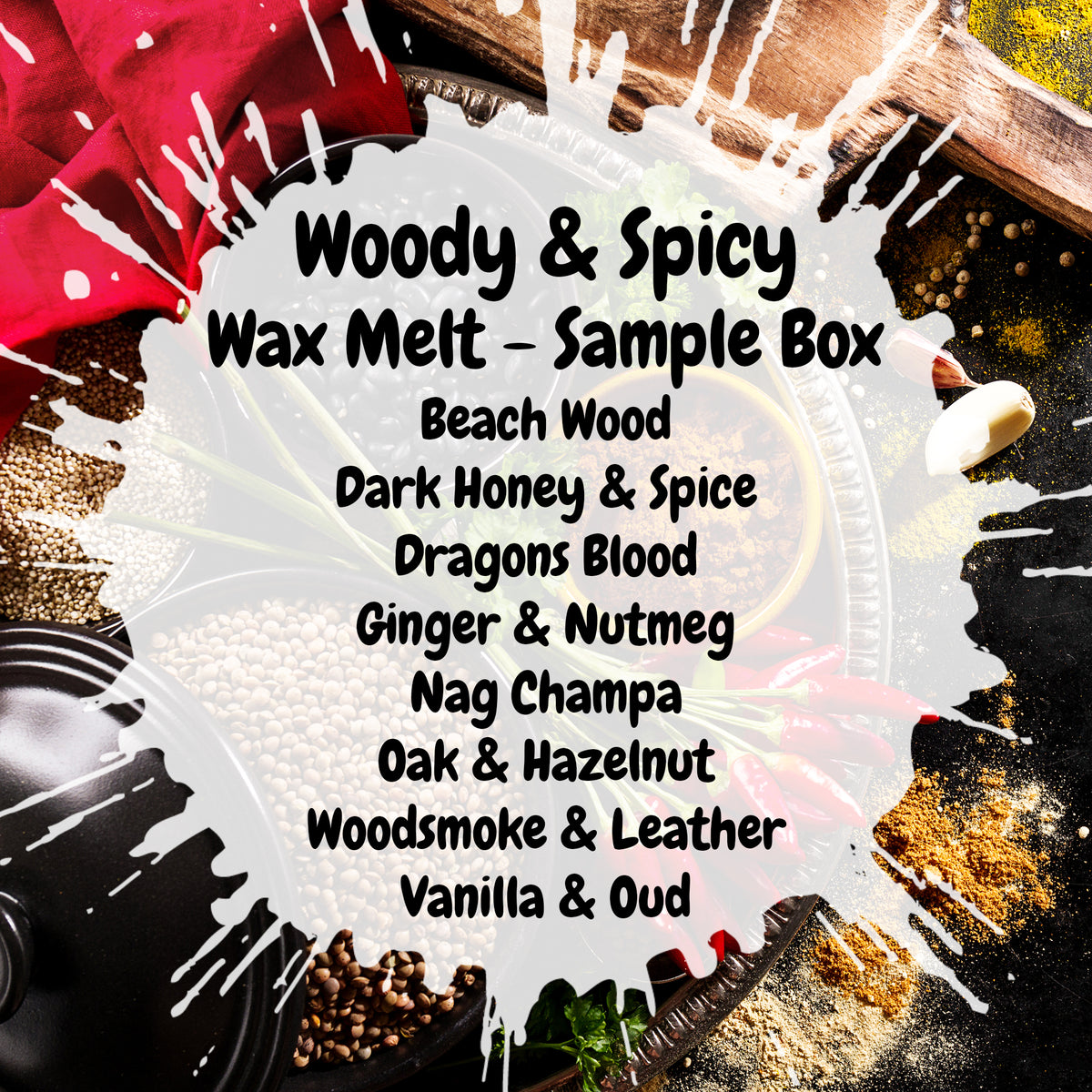 Woody & Spicy Wax Melt Sample Box