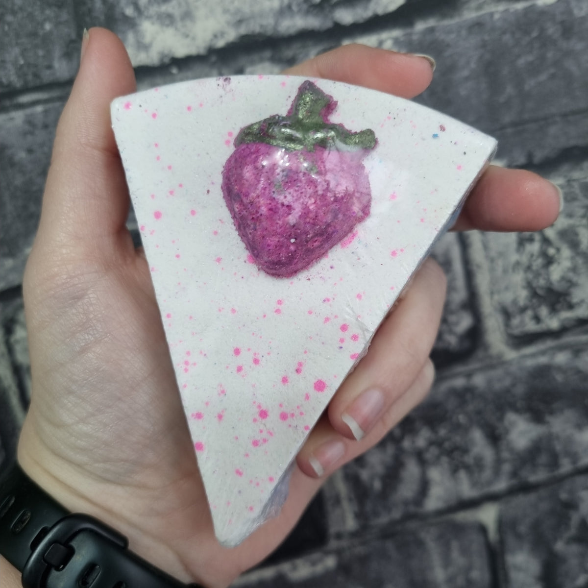 Strawberry Milkshake Pizza Slice Bath Bomb