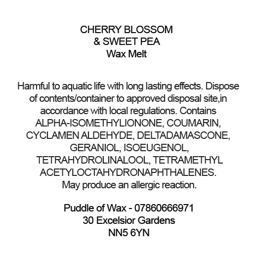 Cherry Blossom & Sweet Pea Wax Melts