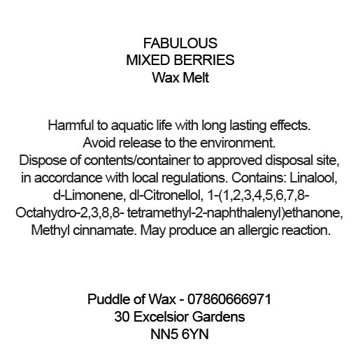 Fabulous Mixed Berries Wax Melts