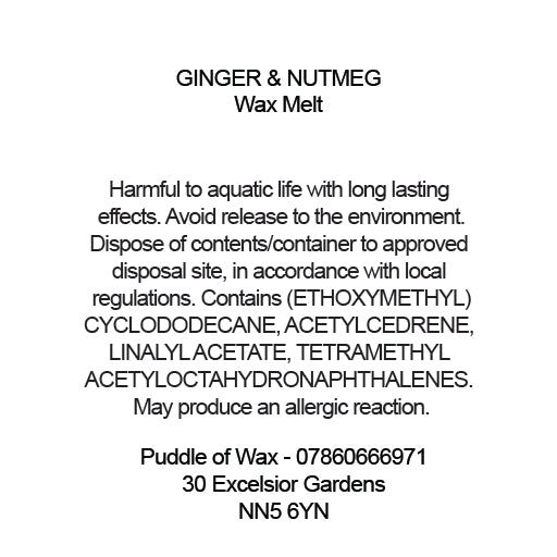 Ginger & Nutmeg Wax Melts