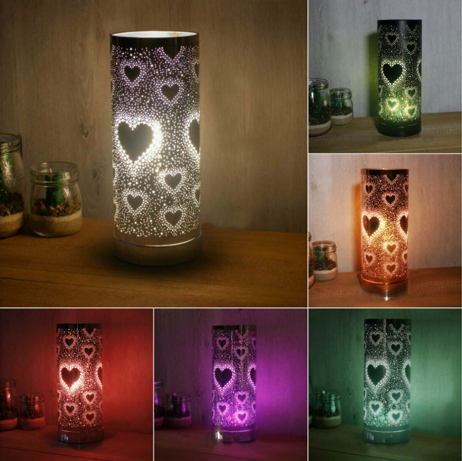 Silver Hearts Colour Changing Electric Burner