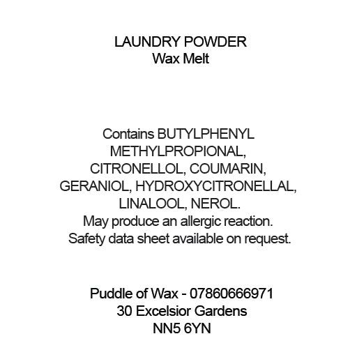 Laundry Powder Wax Melts