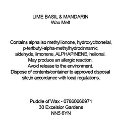 Lime Basil & Mandarin Wax Melts