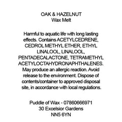 Oak & Hazelnut Wax Melts