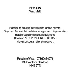 Pink Gin Wax Melts