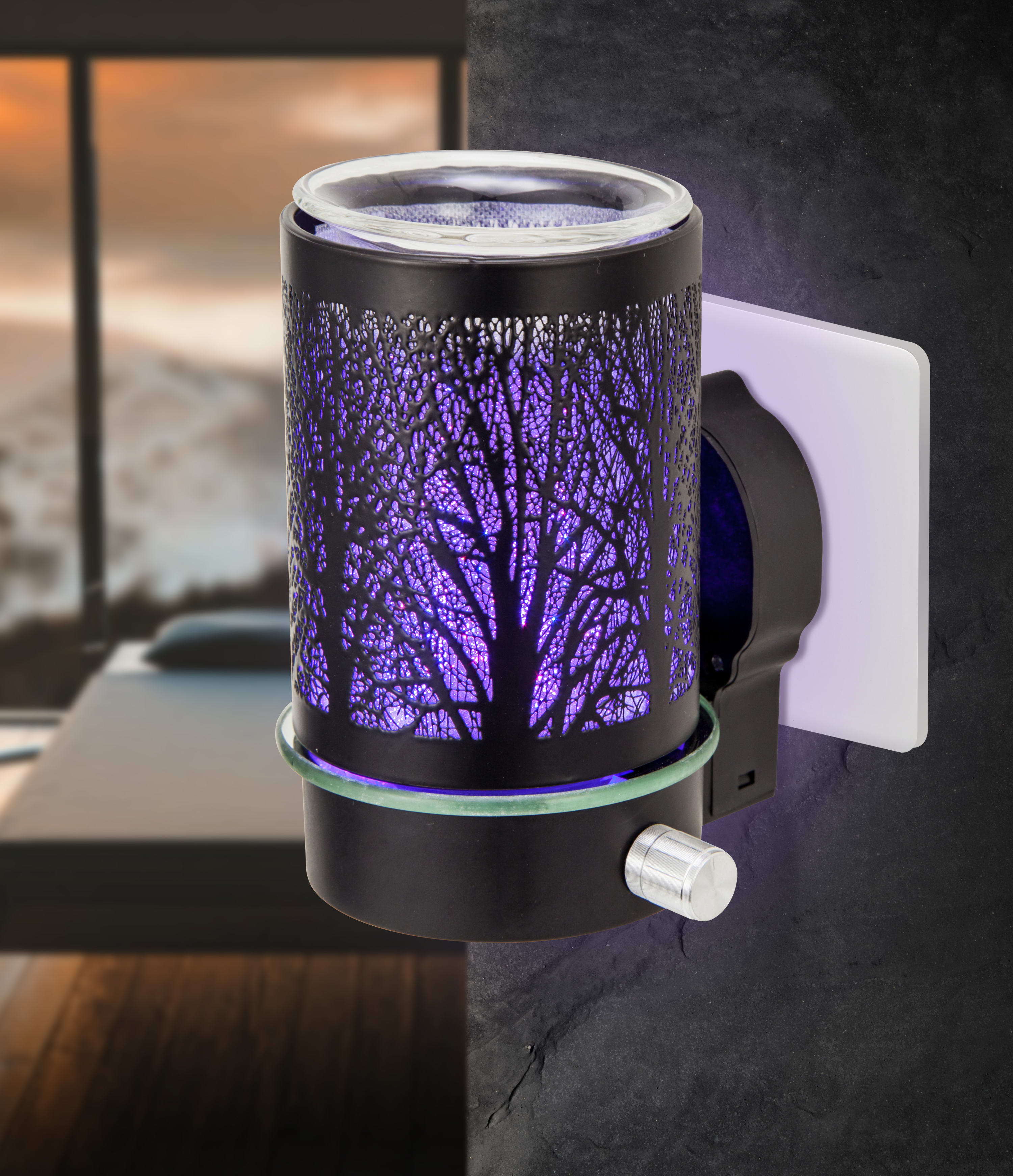 Black Tree Colour Changing Plug In Warmer