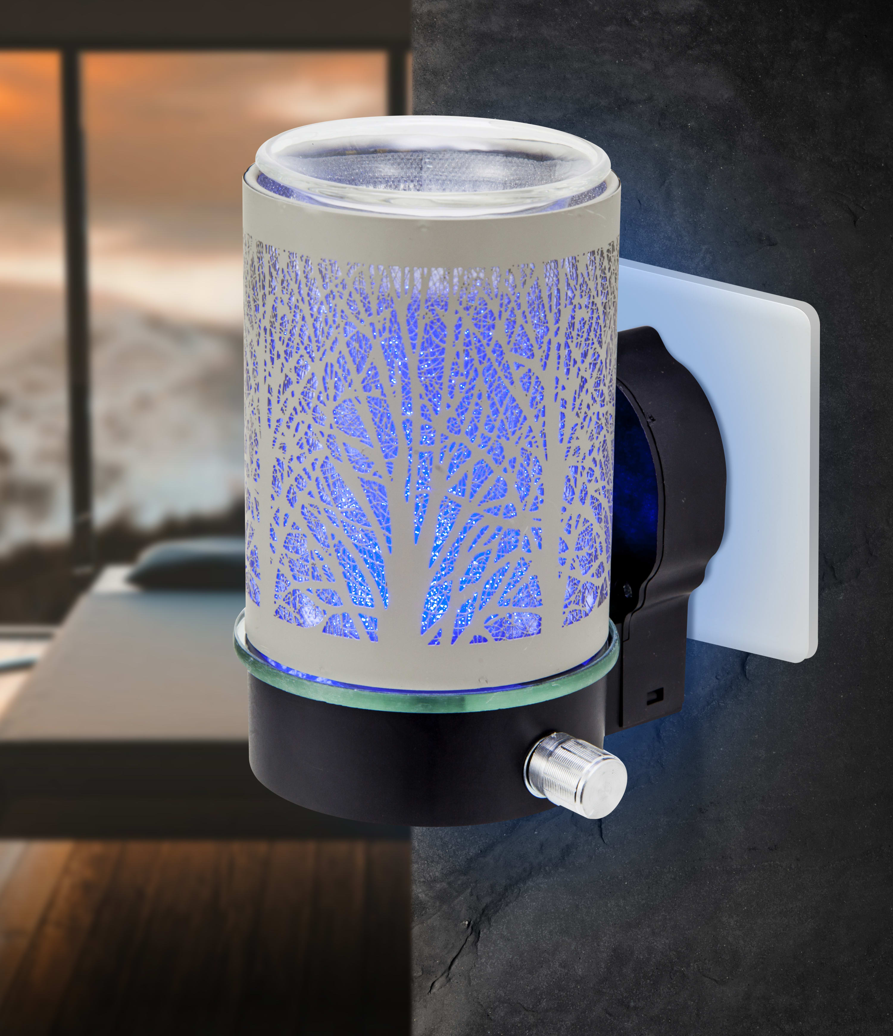 Grey Tree Colour Changing Plug In Warmer