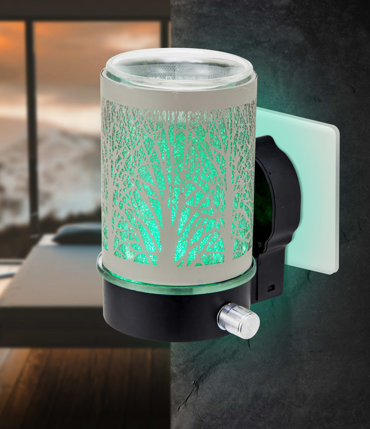 Grey Tree Colour Changing Plug In Warmer