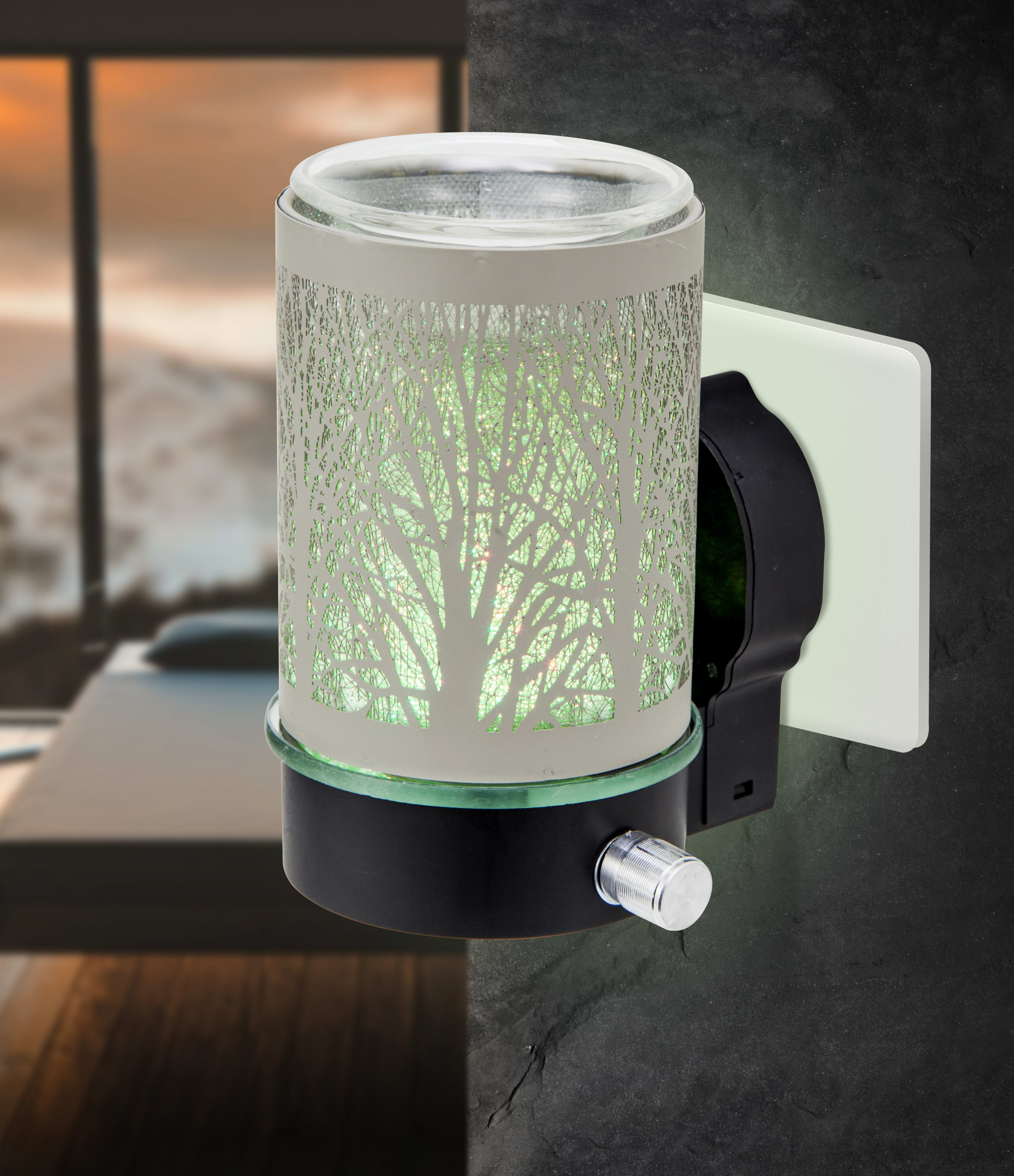 Grey Tree Colour Changing Plug In Warmer