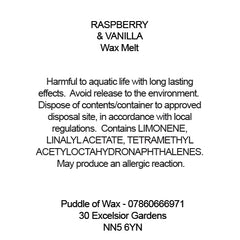 Raspberry & Vanilla Wax Melts