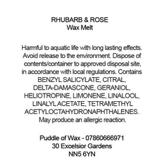 Rhubarb & Rose Wax Melts