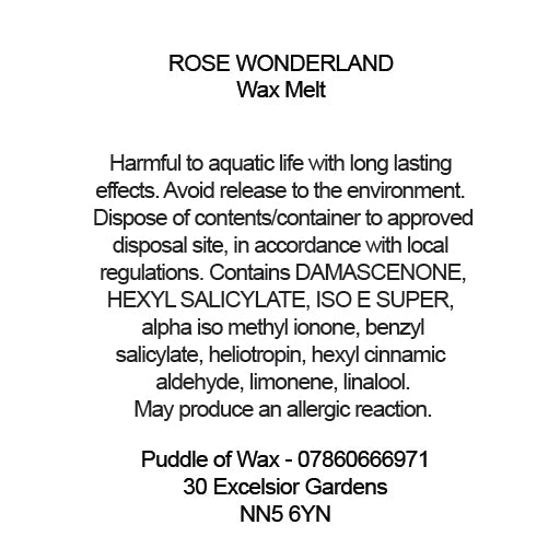 Rose Wonderland Wax Melts