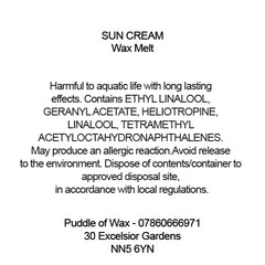Sun Cream Wax Melts