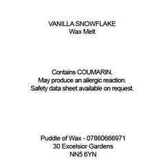 Vanilla Snowflake Wax Melts